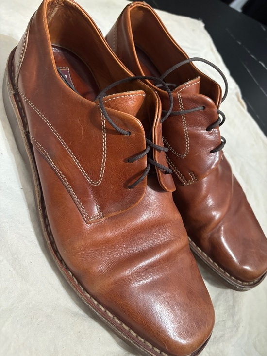 Men\'s Brown Leather Lace-Up Dress Shoes main image 5